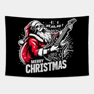 Santa Claus Playing Guitar Tapestry