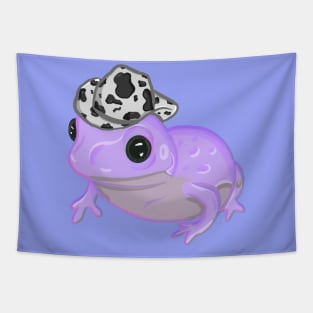 Purple Frog Wearing Cowboy Hat Tapestry