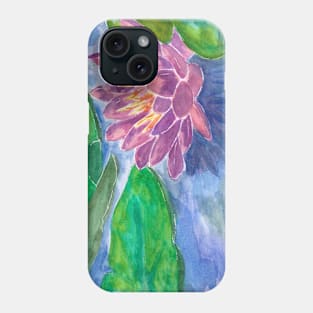 Lotus Flower and Leaves Phone Case