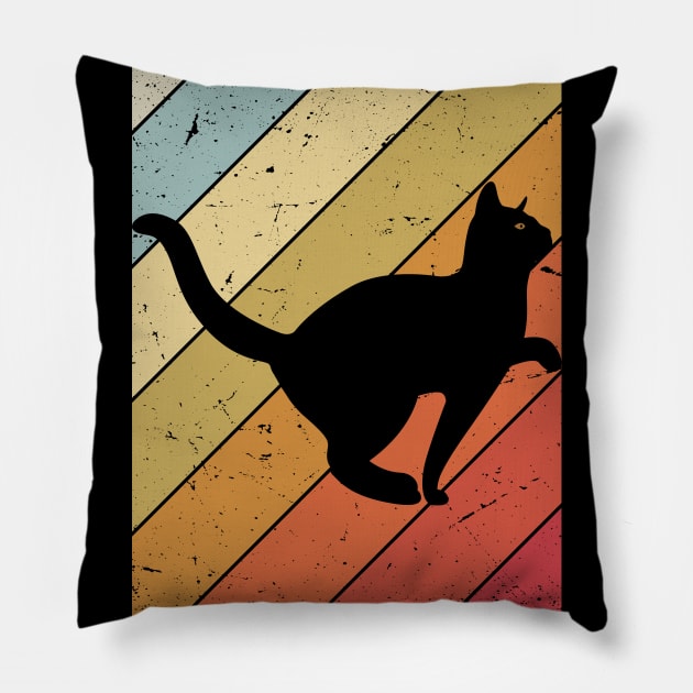 cat retro style Pillow by AmineDesigns