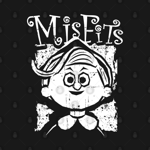 Misfits of Christmas Town: Hermey the Elf (white print) by SaltyCult