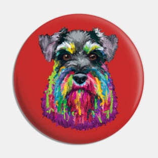 Miniature Schnauzer Zwergschnauzer Art Print Pin