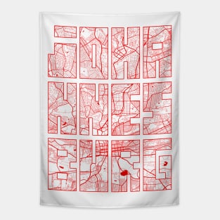 Johannesburg, South Africa City Map Typography - Oriental Tapestry