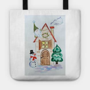 Elfs Christmas card Tote