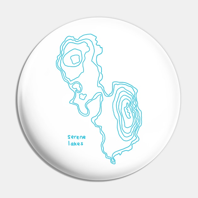 Serene Lakes V1 Pin by simplistictees