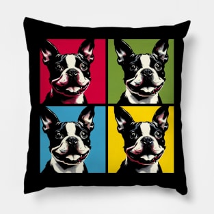 Boston Terrier Pop Art - Dog Lover Gifts Pillow