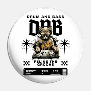 DNB - Cat Dj Feline The Groove (Black/Cat A) Pin