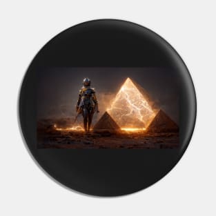 lightning Pyramid art Pin