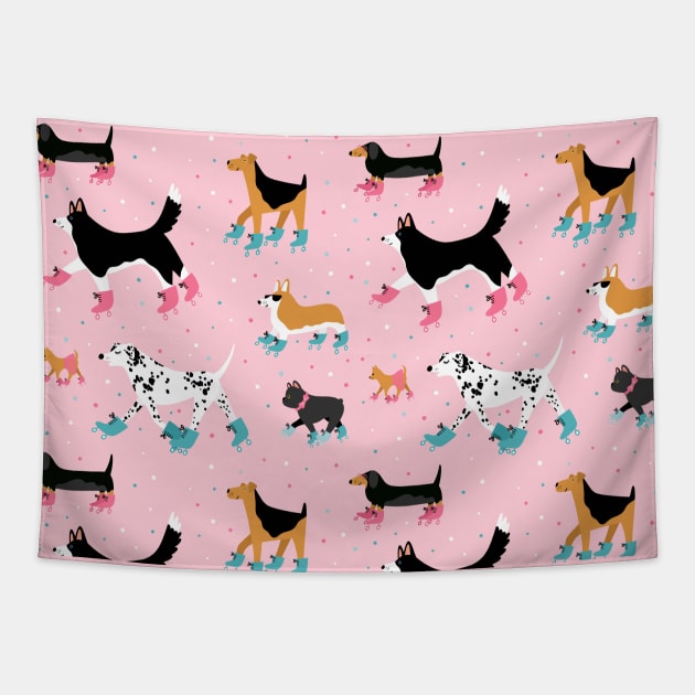 Roller dogs Tapestry by Julia Gosteva