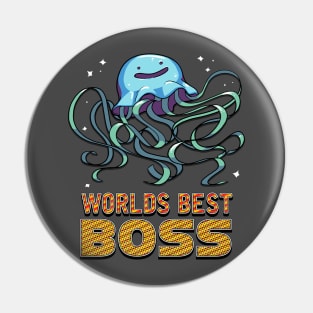 Worlds Best Boss Jellyfish Pin