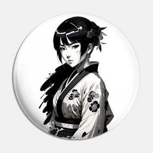 Anime Girl With Kimono 01 Pin