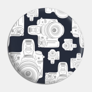 Camera Grey Pattern Pin