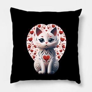 Heart Love Tribute -  band love music valentine blondie cat pat benatar led zepplin pink floyd joan jett  bee my valentine i choo choo choose you i love you Pillow