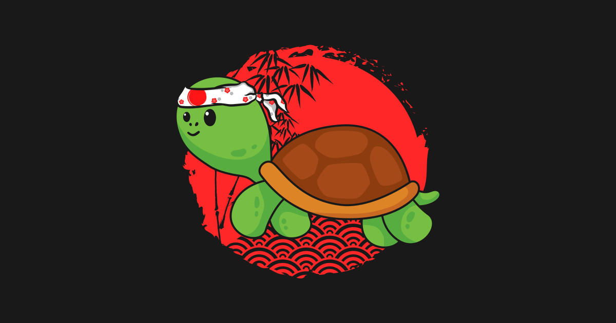 Cute Kawaii Turtle Japanese Anime Tortoise - Turtle - T-Shirt | TeePublic