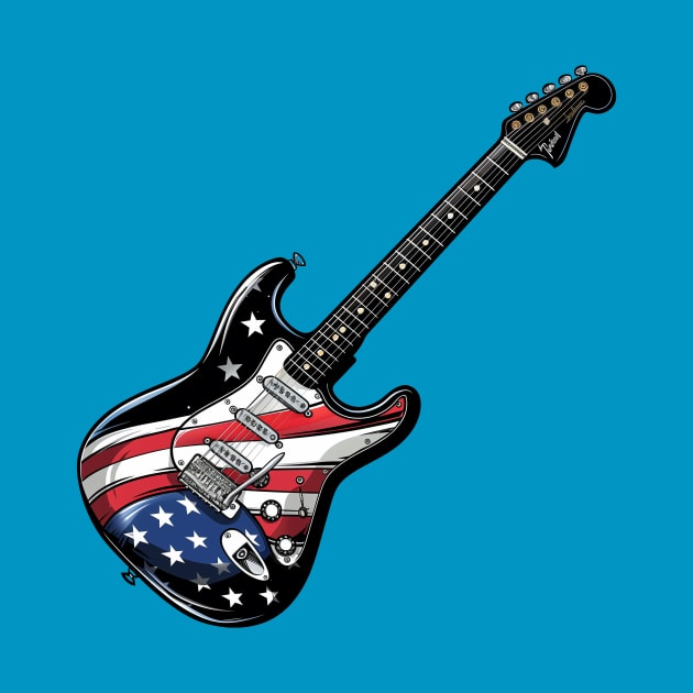 American Guitar Flag by vladocar