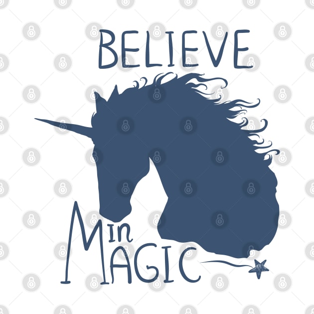 Believe in Magic Unicorn by Peter the T-Shirt Dude