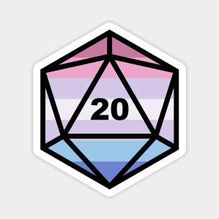 Pride D20: Bigender Magnet