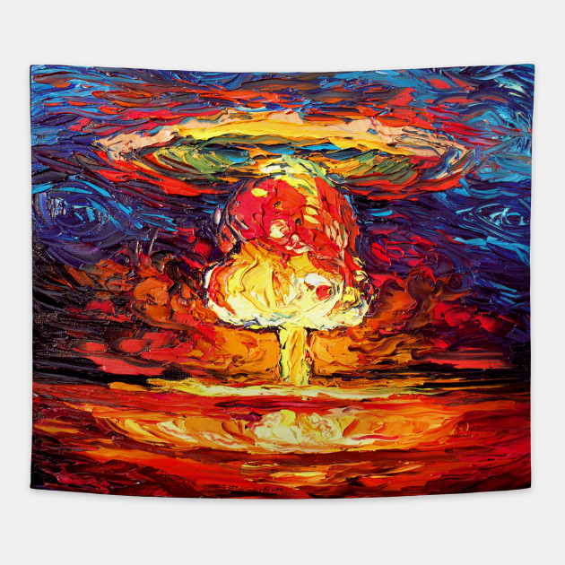 Van Gogh Never Saw Bikini Atoll Atomic Bomb Tapestry Teepublic