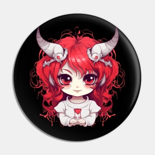 Cute Looking Anime Demon Girl Pin