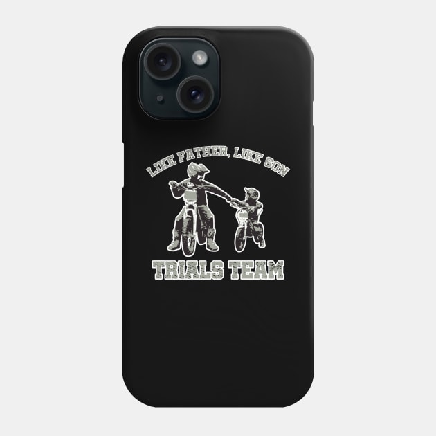 father's day trial bike dad racing cycling sport daddy father son Phone Case by ALLEBASIdesigns