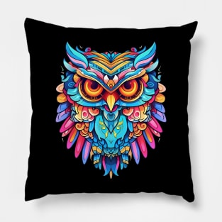 owl colorful Pillow