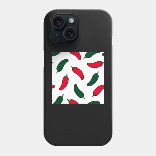 Jalapeno Red and Green Hot Peppers Phone Case