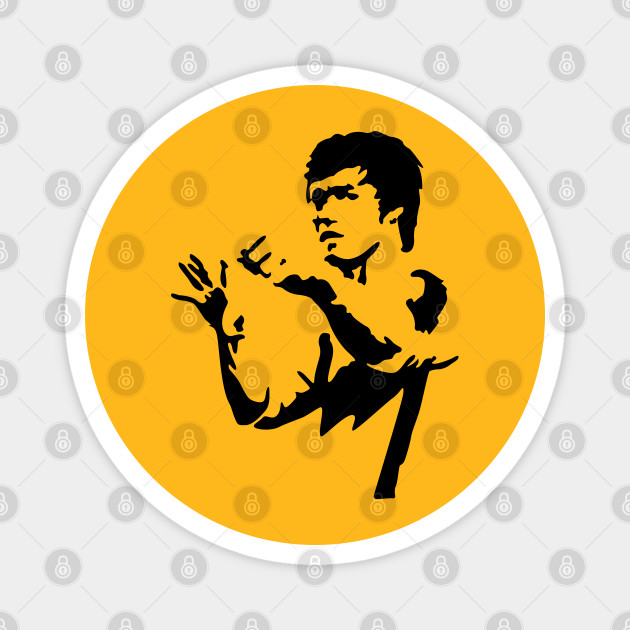 Bruce Lee Silhouette Bruce Lee Magnes Teepublic Pl