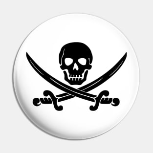 Pirate Skull Flag Logo Pin