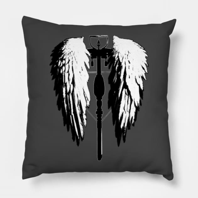 Daryl's wings Pillow by ElectricMint