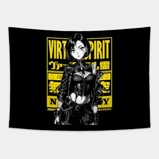 Cyberpunk Girl Goth Japanese Fashion #2 Tapestry