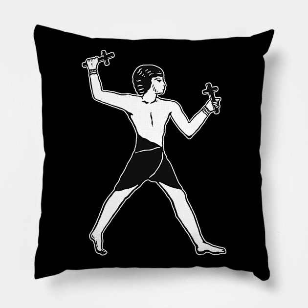 Art of ancient Egypt Vintage Illustration Pillow by Merchsides