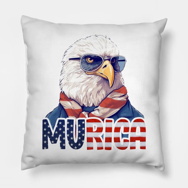 MURICA - Bald eagle number eight Pillow by mutu.stuff