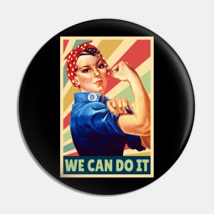 We Can Do It Vintage Colors Pin