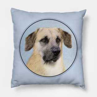 Chinook (Dropped Ears) Painting - Original Dog Art Pillow