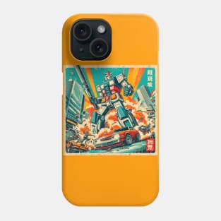 Retro Robot Car Crash Phone Case