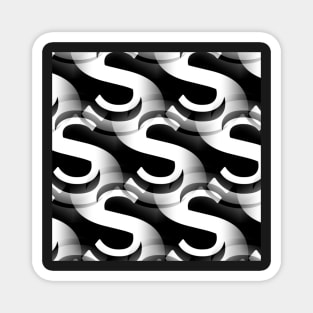 Letter S, the pattern 5 Magnet