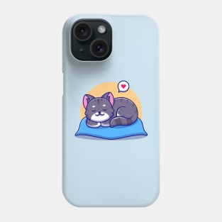 Cute Cat Sleeping On Pillow Cartoon Phone Case