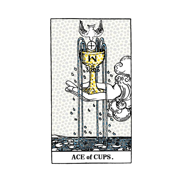 Modern Tarot Print - Ace Of Cups by annaleebeer