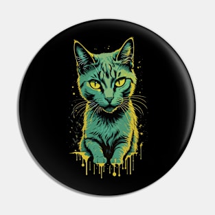 Vintage Cat Zombie Pin