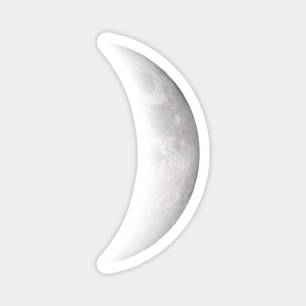 Waxing Crescent Moon Magnet by tortagialla