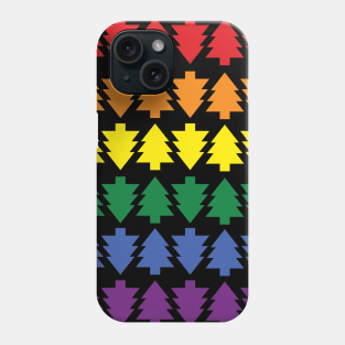 LGBTQ Christmas tree pattern for the holidays Phone Case