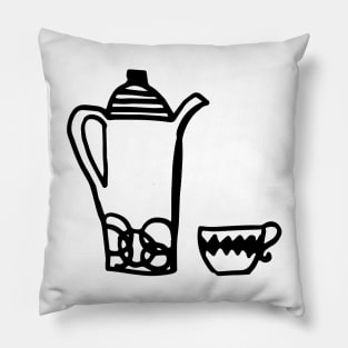 Retro Tea Kettle Pillow