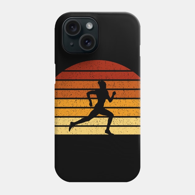 Vintage Sunset Running Gift For Runners Phone Case by OceanRadar