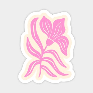 Pink Stylized Tulip Magnet