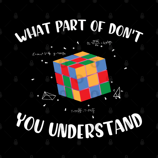 What Part Of Don't You Understand, Funny Math Lover Humor by chidadesign