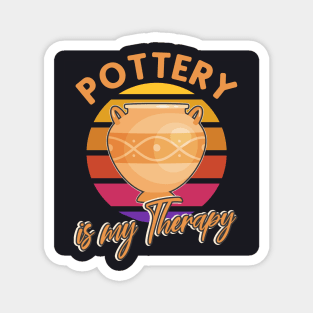 Pottery is my Therapy retro Gift Magnet