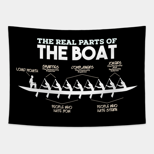 The Real Parts Of The Boat - Funny Rowing Kayak T-Shirts and Gifts Tapestry by Shirtbubble