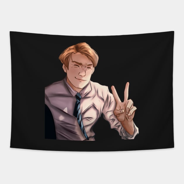 Nick Nelson Peace Sign Tapestry by Sophprano