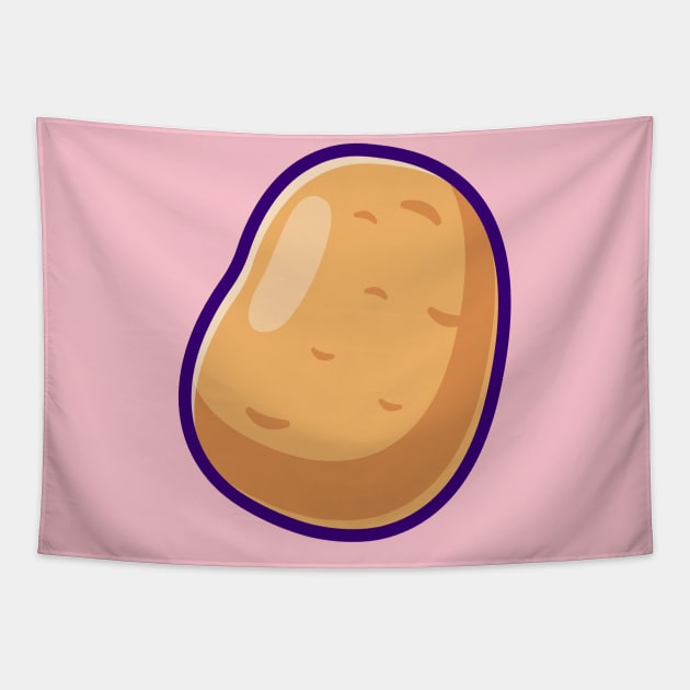 Potato Vegetable Cartoon Tapestry by Catalyst Labs