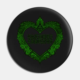 Eww Heart Green Pin